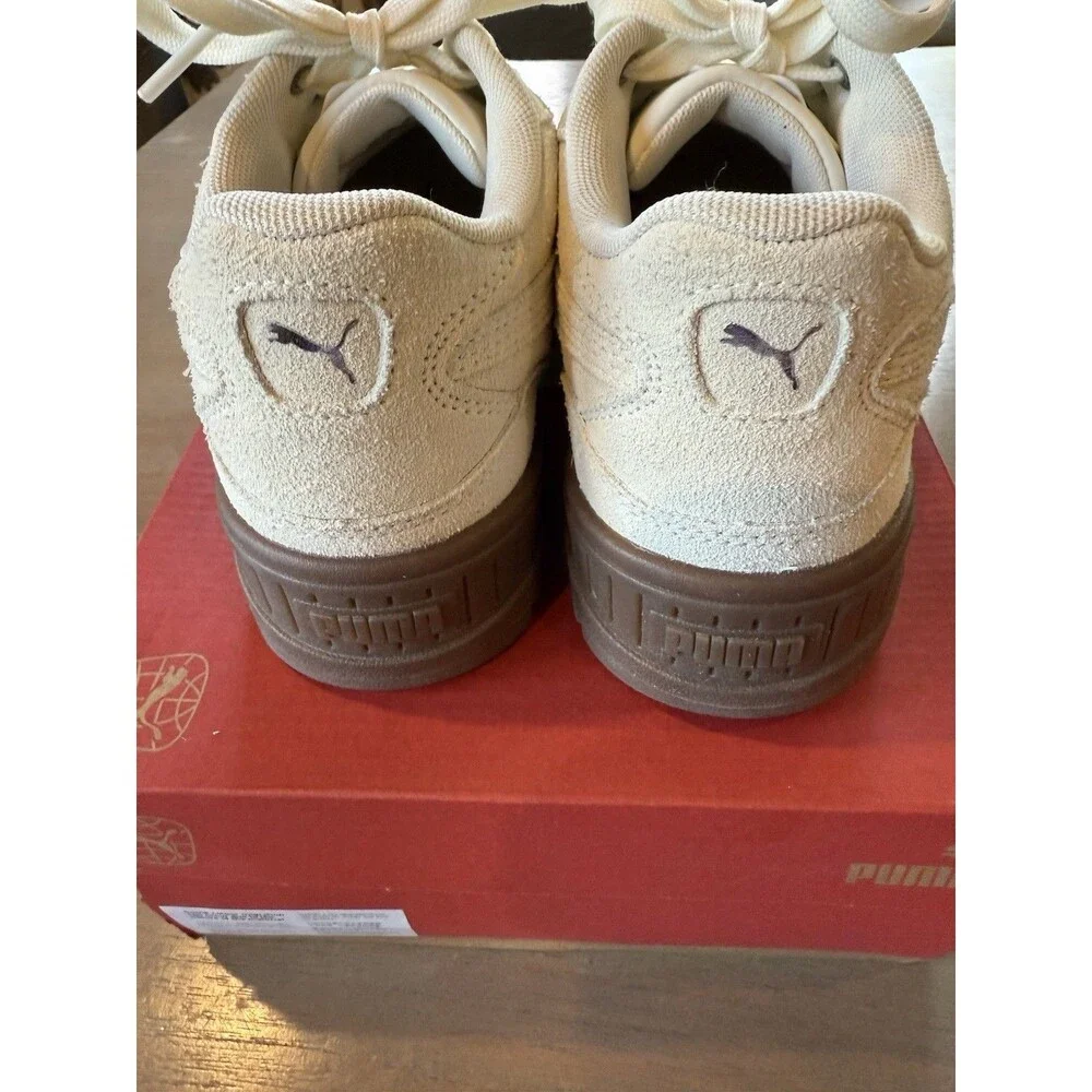 Puma Sneaker Karmen II Idol Size 4.5 M Jr. Ivory Silver Kids Platform Off White - Picture 7 of 11